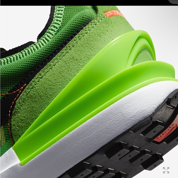Nike Waffle One Electric Green Kids Sneakers- 5.5, 6, 6.5, 7 - Picture 9 of 13